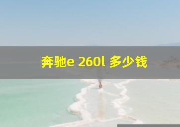 奔驰e 260l 多少钱